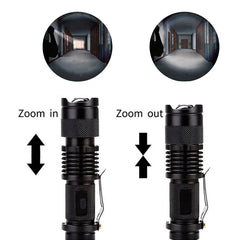 Mini LED Flashlight COB Portable Usb Rechargeable Tactical Dual