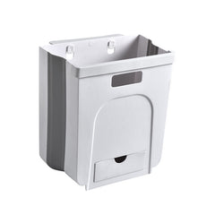 Hanging folding hanging household trash can