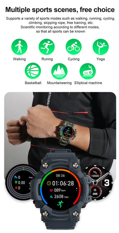 TINOW New Waterproof Smart Watch Men Heart Rate Blood Pressure Monitor Weather Sport Fitness Tracker Smartwatch For Android ios