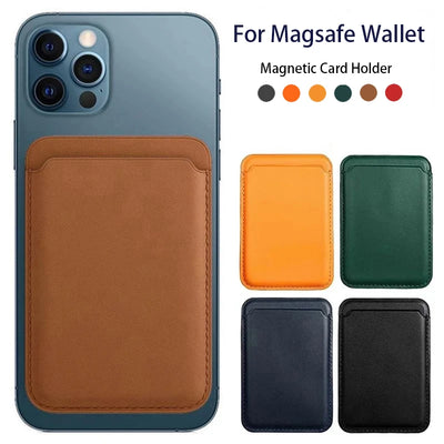 Magnetic Leather Card Holder