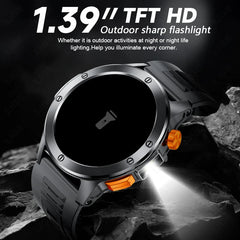 LIGE Sport Smart Watch LED Light Wireless Call Connect Phone Heart Rate Health Monitoring IP68 Waterproof Outdoor Men Smartwatch