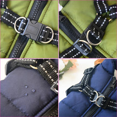 Large Pet Dog Jacket With Harness