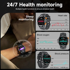 LIGE Sport Smart Watch LED Light Wireless Call Connect Phone Heart Rate Health Monitoring IP68 Waterproof Outdoor Men Smartwatch