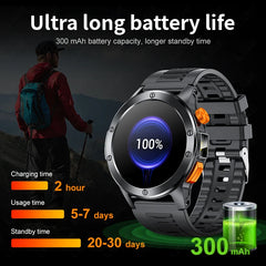 LIGE Sport Smart Watch LED Light Wireless Call Connect Phone Heart Rate Health Monitoring IP68 Waterproof Outdoor Men Smartwatch