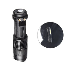 Mini LED Flashlight COB Portable Usb Rechargeable Tactical Dual